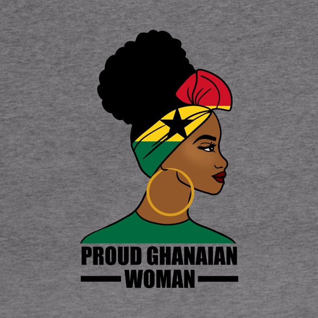 Proud Ghanaian Woman, Ghana Flag, African by dukito